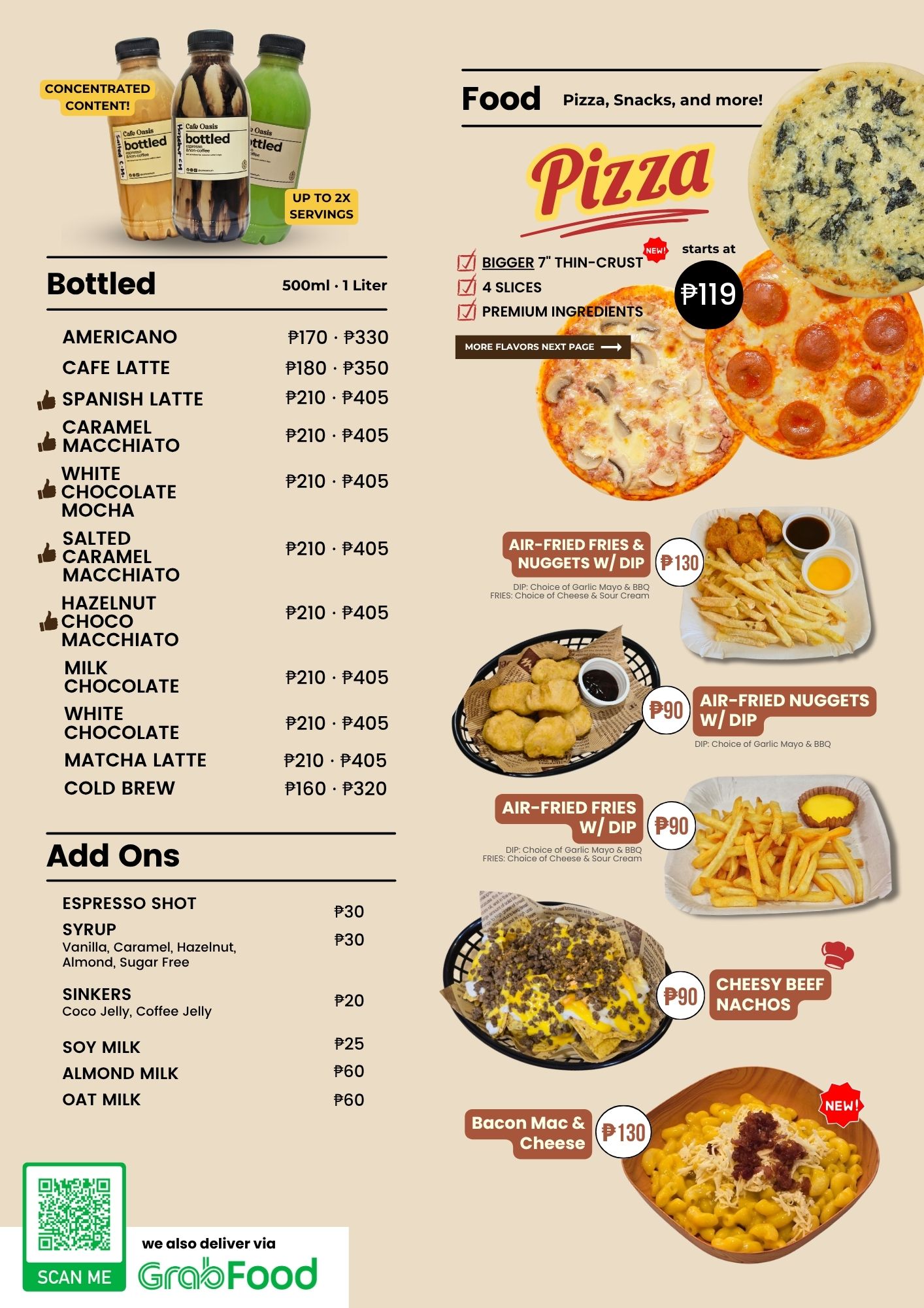 Cafe Oasis Specialty Coffee - Cold Brew, Affogato, Bottled Espresso and Non-Coffee, Matcha, Chocolate, White Chocolate